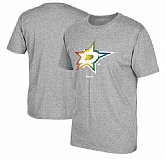 Men's Dallas Stars Gray Reebok Rainbow Pride Short Sleeve T-Shirt FengYun,baseball caps,new era cap wholesale,wholesale hats
